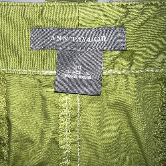 Ann Taylor women’s size 14 Vintage lime green button flap granola girl shorts - Picture 7 of 7